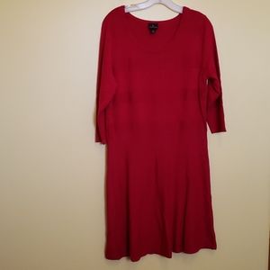 Red sweater dress